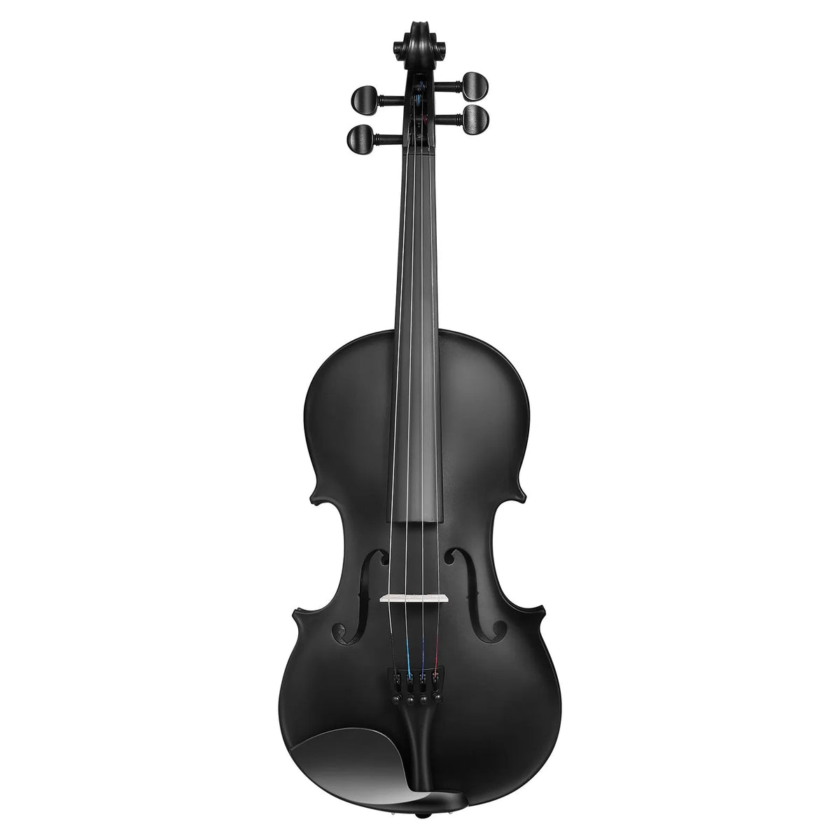 VEVOR Violin 4/4 355 mm Solid Wood Beginner Set with Case and Rosin, Black