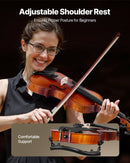 VEVOR 4/4 vijole 355 mm, masīvkoka komplekts iesācējiem, brūns glancēts rakstains dizains