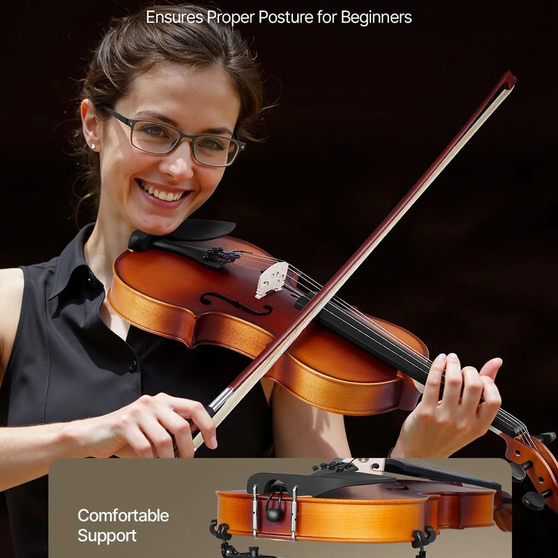 VEVOR 4/4 vijole, 355 mm pilna izmēra komplekts no masīvkoka, iesācējiem, matēti brūna