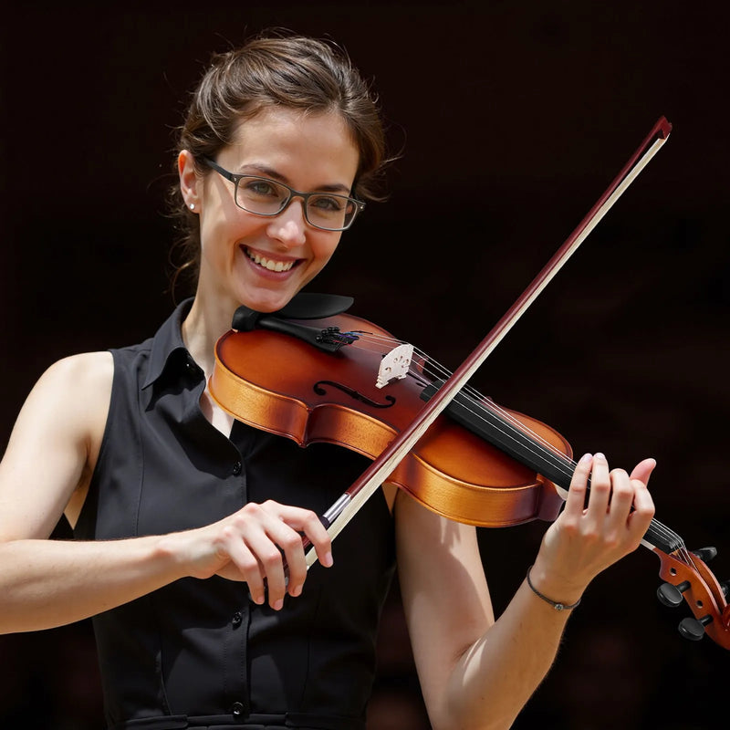 VEVOR 4/4 vijole, 355 mm pilna izmēra komplekts no masīvkoka, iesācējiem, matēti brūna