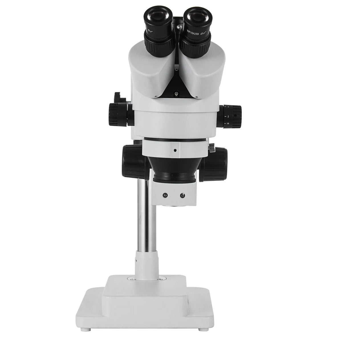 VEVOR Trinocular Stereo Microscope with Dual-Arm Boom Stand, 3.5–90× Magnification, 360° Rotating Head