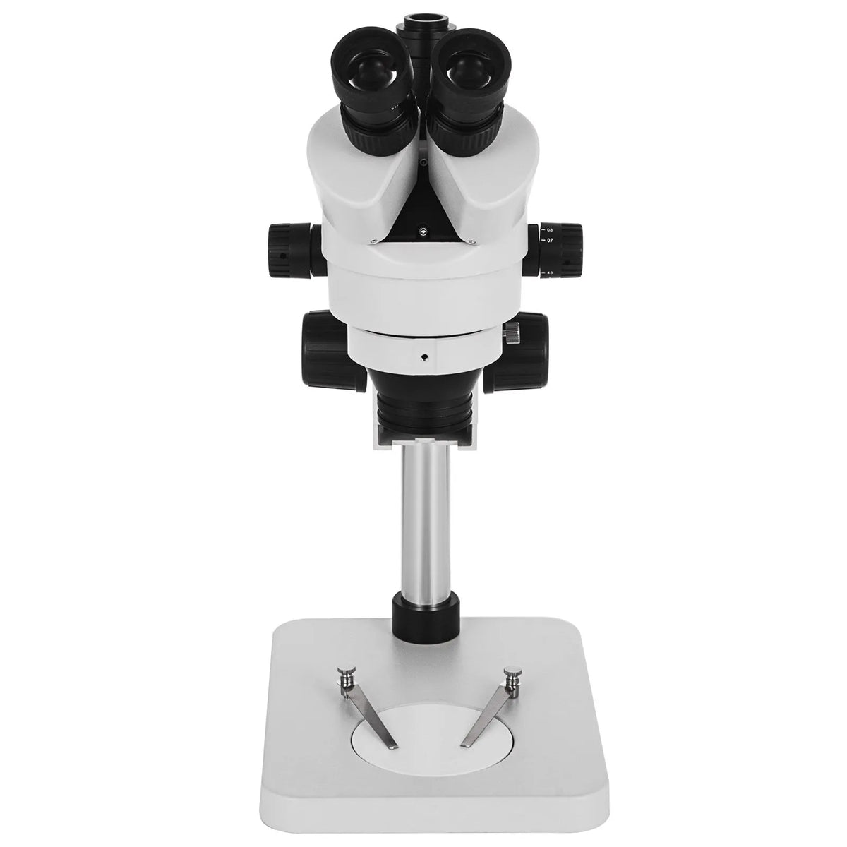 VEVOR Trinocular Stereo Microscope with Column Stand, 3.5–90× Magnification, 360° Rotating Head