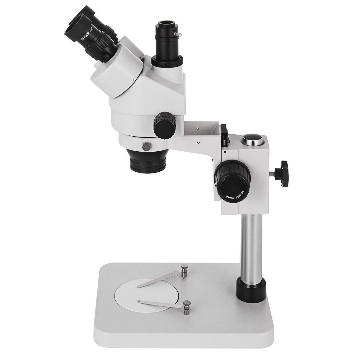 VEVOR Trinocular Stereo Microscope with Column Stand, 3.5–90× Magnification, 360° Rotating Head