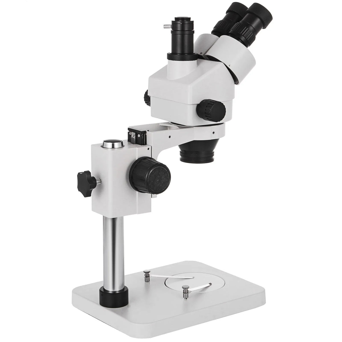 VEVOR Trinocular Stereo Microscope with Column Stand, 3.5–90× Magnification, 360° Rotating Head