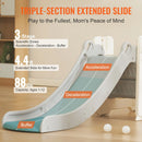 VEVOR bērnu slīdkalniņš mazuļiem vecumā no 1 līdz 12 gadiem ar kāpšanas kāpnēm un autobusa rotaļu namiņu, iekštelpu un āra slīdkalniņa rotaļu komplekts bērniem līdz 50 kg, ar paaugstinātām margām un neslīdošām virsmām