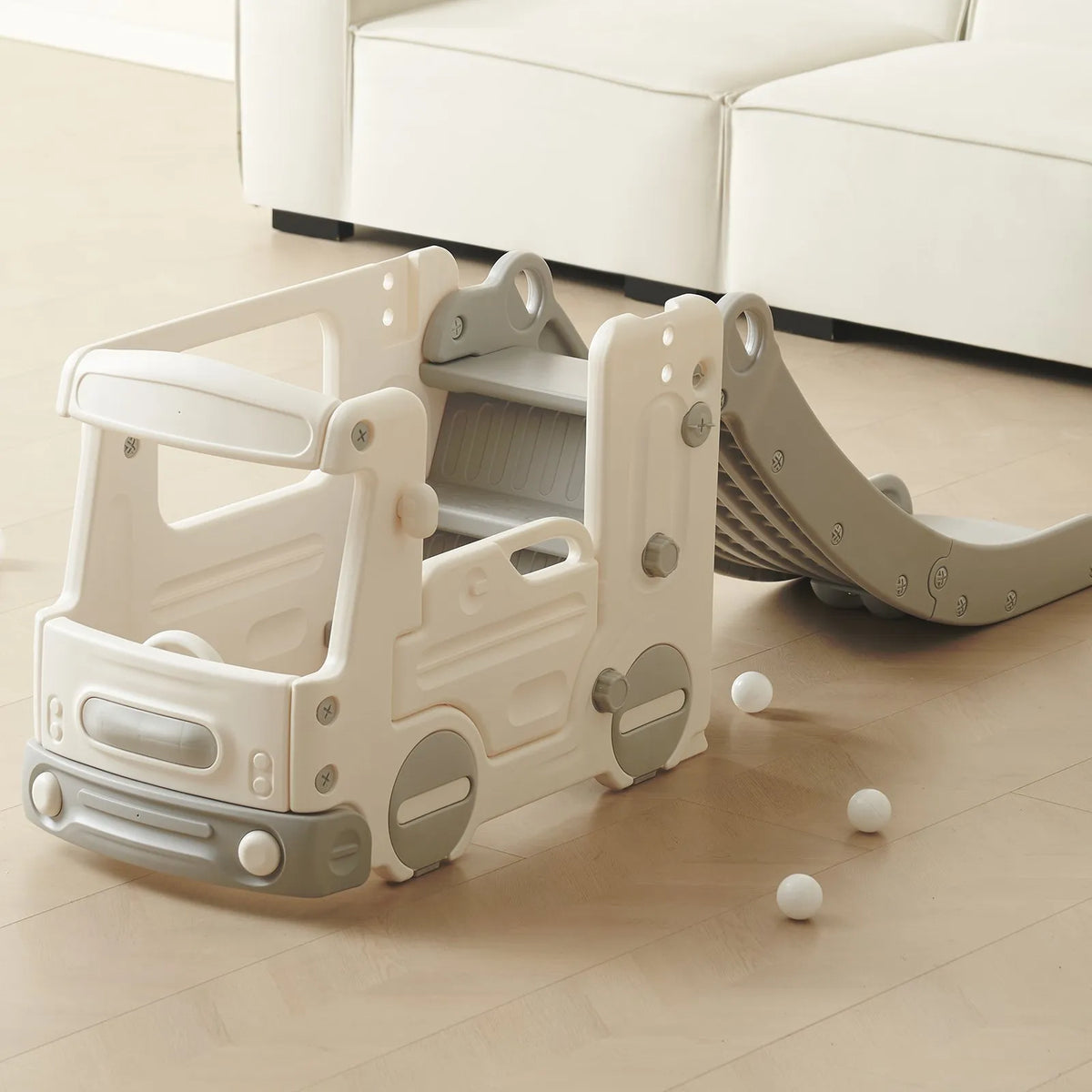 VEVOR Children's Slide 1–12 Years with Ladder and Bus Playhouse, Up to 50 kg