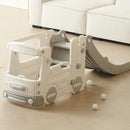 VEVOR bērnu slīdkalniņš mazuļiem vecumā no 1 līdz 12 gadiem ar kāpšanas kāpnēm un autobusa rotaļu namiņu, iekštelpu un āra slīdkalniņa rotaļu komplekts bērniem līdz 50 kg, ar paaugstinātām margām un neslīdošām virsmām