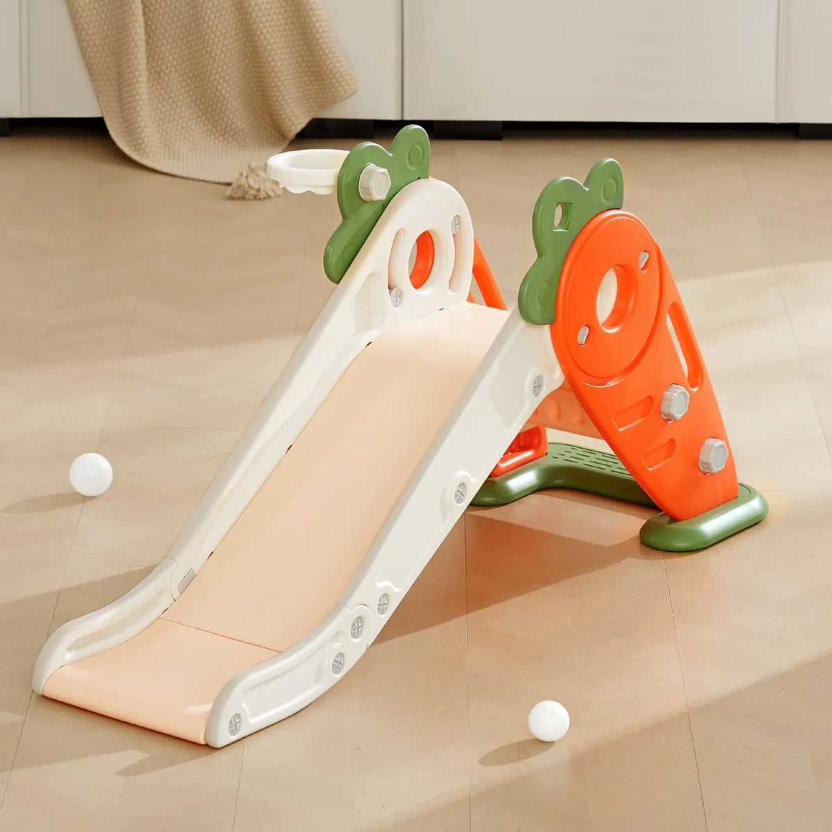 VEVOR Children's Slide 1–12 Years with Ladder and Basketball Hoop, Up to 40 kg