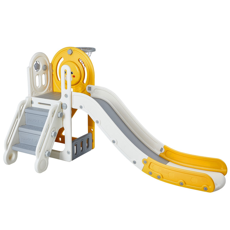 VEVOR Bērnu slīdnis ar kāpnēm, grogu un uzglabāšanas vietu – iekštelpu/āra komplekts (1–12 gadi, līdz 50 kg) ar paceltu rokturi