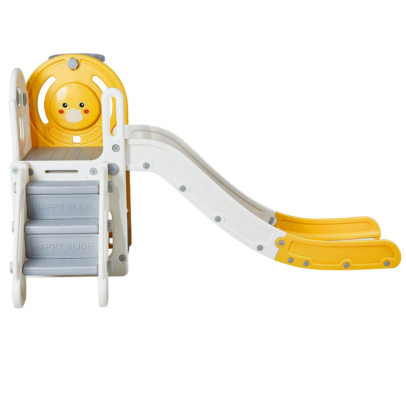 VEVOR Bērnu slīdnis ar kāpnēm, grogu un uzglabāšanas vietu – iekštelpu/āra komplekts (1–12 gadi, līdz 50 kg) ar paceltu rokturi