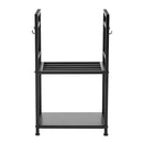 VEVOR iekštelpu malkas statīvs, 45,5 cm divlīmeņu malkas turētājs ar kamīna instrumentiem (birste, lāpsta, kruķis, knaibles), pastiprināta konstrukcija, kravnesība līdz 181 kg, malkas glabāšanai pie kamīna vai ugunskura