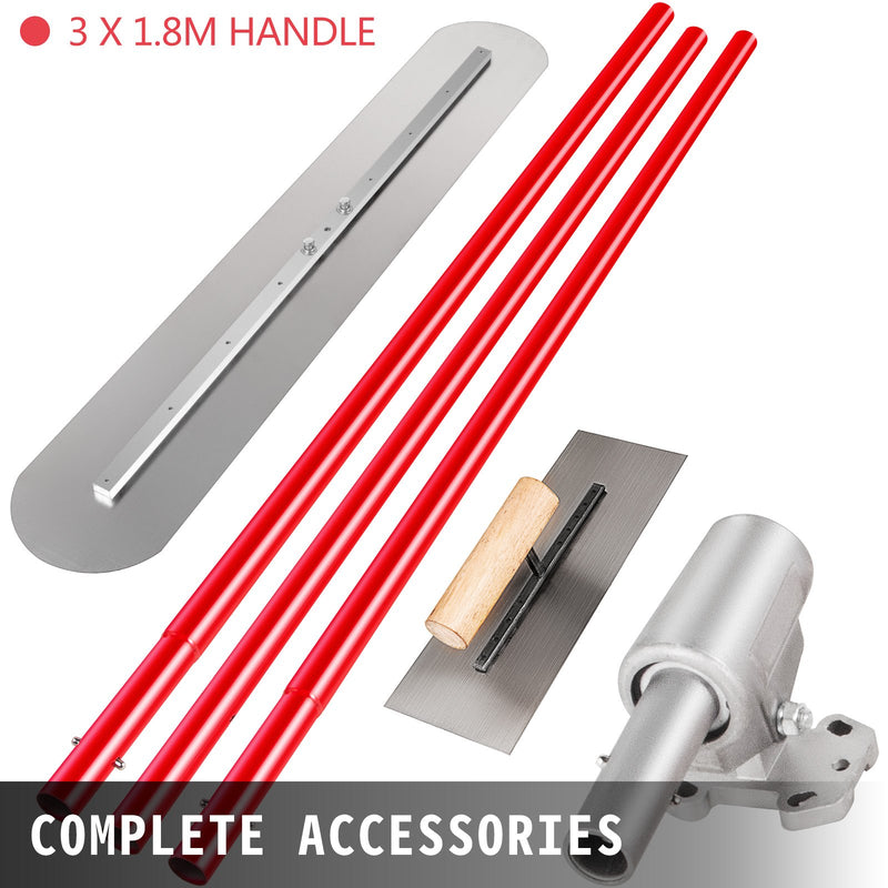 VEVOR manganēna tērauda betona līdzinātājs 1200x200 mm ar rokturi un stiprinājumu - profesionāls cementa apdares instruments