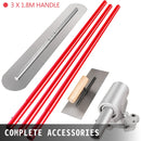 VEVOR manganēna tērauda betona līdzinātājs 1200x200 mm ar rokturi un stiprinājumu - profesionāls cementa apdares instruments