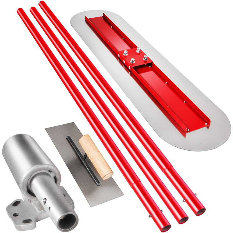 VEVOR manganēna tērauda betona līdzinātājs 1200x300 mm ar rokturi un stiprinājumu - profesionāls cementa apdares instruments