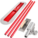 VEVOR manganēna tērauda betona līdzinātājs 1200x300 mm ar rokturi un stiprinājumu - profesionāls cementa apdares instruments