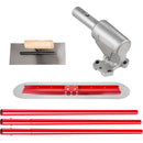 VEVOR manganēna tērauda betona līdzinātājs 1200x300 mm ar rokturi un stiprinājumu - profesionāls cementa apdares instruments