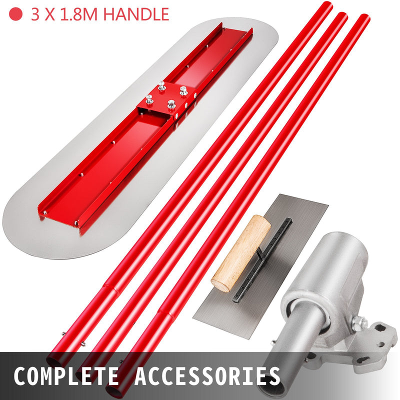 VEVOR manganēna tērauda betona līdzinātājs 1200x300 mm ar rokturi un stiprinājumu - profesionāls cementa apdares instruments