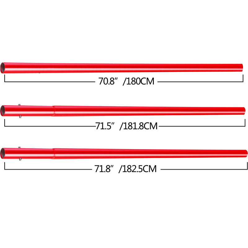 VEVOR manganēna tērauda betona līdzinātājs 1200x300 mm ar rokturi un stiprinājumu - profesionāls cementa apdares instruments