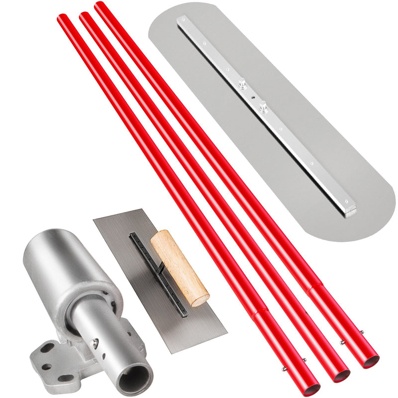 VEVOR manganēna tērauda betona līdzinātājs 900x200 mm ar rokturi un stiprinājumu - profesionāls cementa apdares instruments