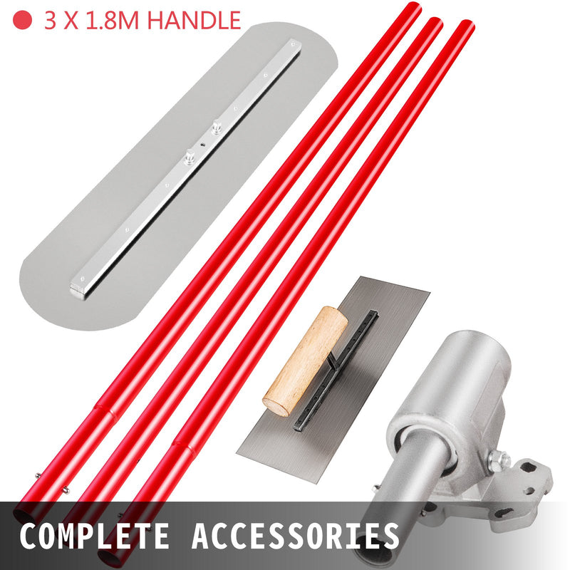 VEVOR manganēna tērauda betona līdzinātājs 900x200 mm ar rokturi un stiprinājumu - profesionāls cementa apdares instruments