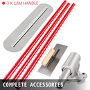 VEVOR manganēna tērauda betona līdzinātājs 900x200 mm ar rokturi un stiprinājumu - profesionāls cementa apdares instruments