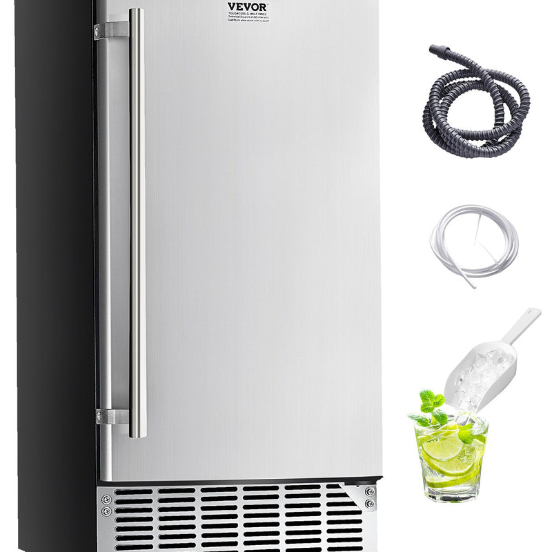 VEVOR iebūvējamā ledus mašīna 36 kg/dienā ar maināmajām durvīm