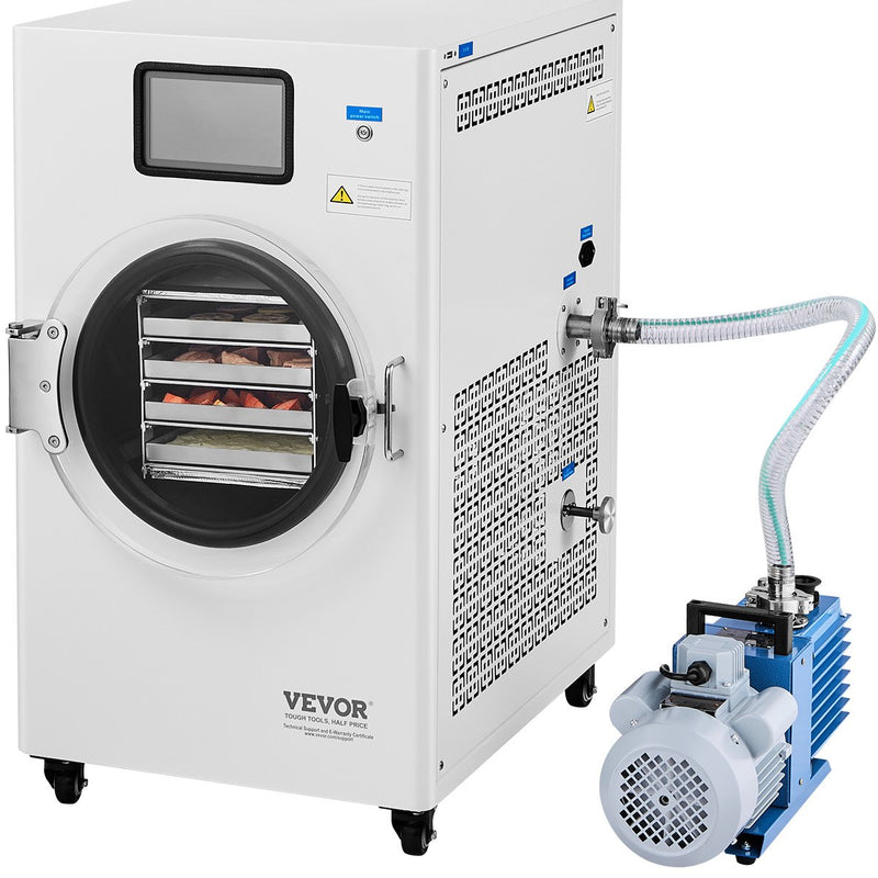 VEVOR vakuuma saldēšanas iekārta - 4 līmeņu augļu un dārzeņu saldēšanas žāvēšanas mašīna, balta