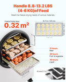 VEVOR vakuuma saldēšanas iekārta - 4 līmeņu augļu un dārzeņu saldēšanas žāvēšanas mašīna, balta