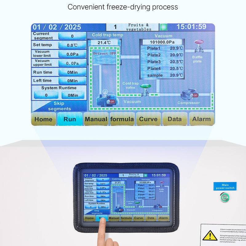 VEVOR vakuuma saldēšanas iekārta - 4 līmeņu augļu un dārzeņu saldēšanas žāvēšanas mašīna, balta
