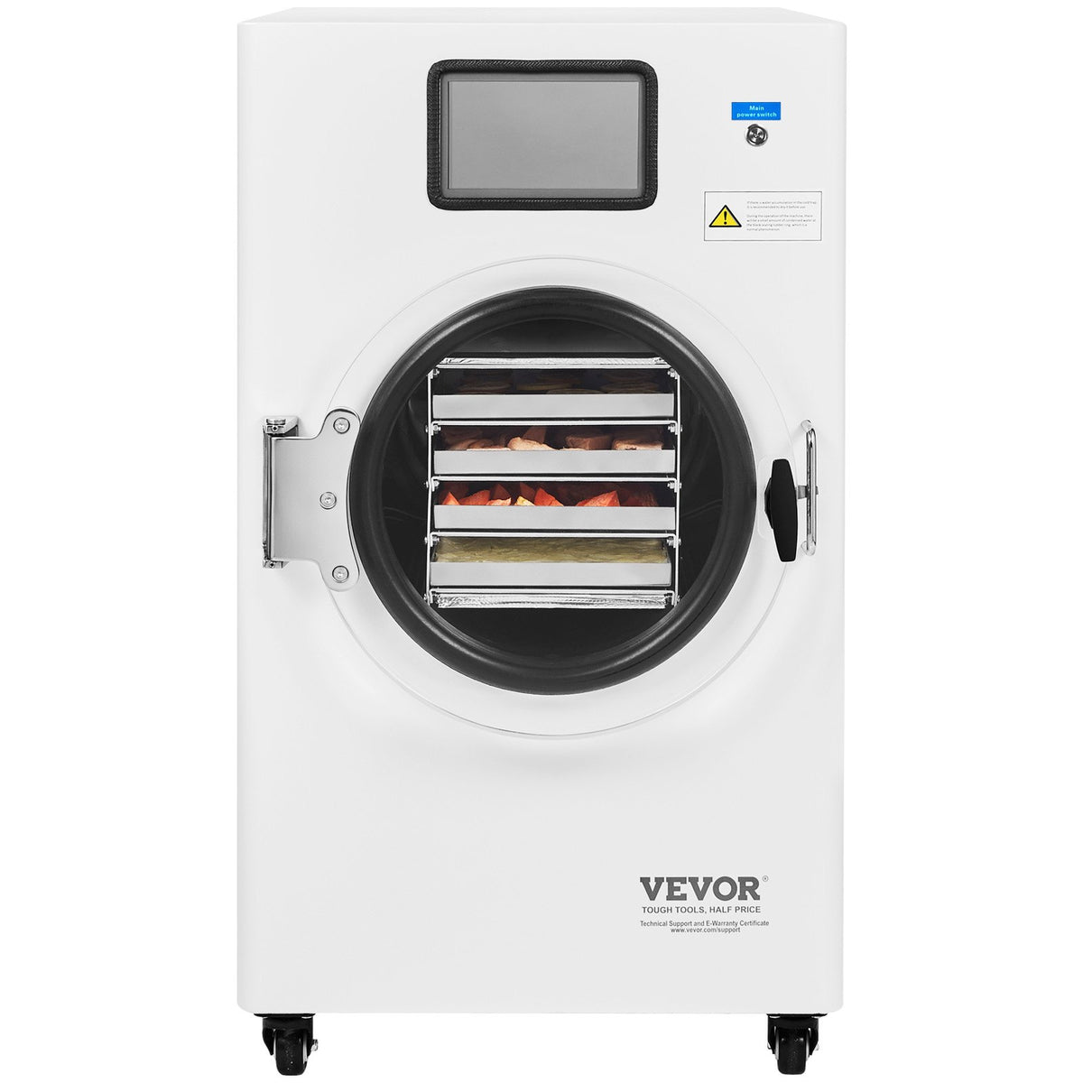 VEVOR Vacuum Freeze Dryer, 4-Tier Fruit and Vegetable Freeze Dryer, White