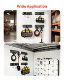 VEVOR E-Track nostiprināšanas sliežu komplekts, 4 gab., 0,4 m E-Track sliedes, 2 U veida āķi, 2 instrumentu turētāji, 2 sliežu plauktu kronšteini, 2 riepu turētāji, 2 kabeļu glabāšanas riņķi, 8 gala vāciņi un 1 soma, piemērots furgoniem un piekabēm