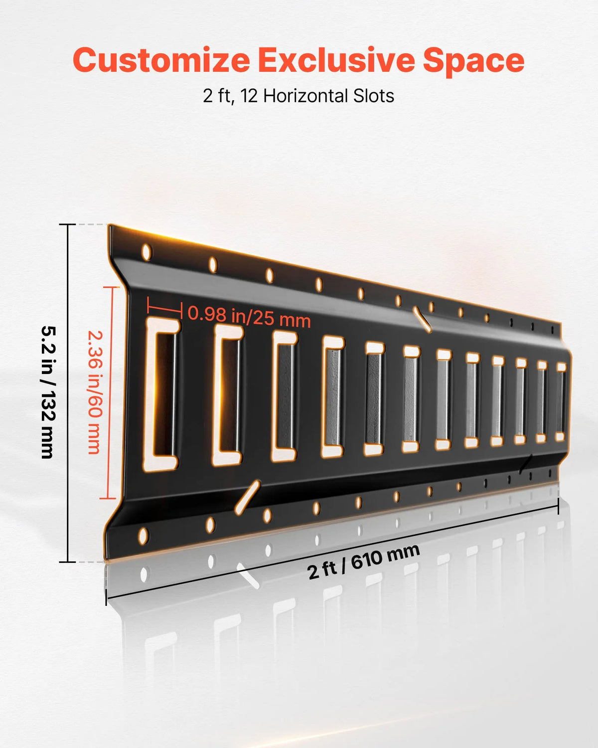 VEVOR E-Track nostiprināšanas sliežu komplekts, 4 gab., 0,6 m E-Track sliedes, 20 daļas: 2 siksnas ar sprādzi, 4 O-gredzeni, 4 D-gredzenu stiprinājumi, 2 vienas atveres turētāji, 8 gala vāciņi, piemērots garāžām, furgoniem un piekabēm