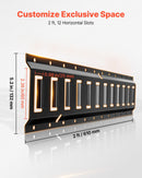 VEVOR E-Track nostiprināšanas sliežu komplekts, 4 gab., 0,6 m E-Track sliedes, 20 daļas: 2 siksnas ar sprādzi, 4 O-gredzeni, 4 D-gredzenu stiprinājumi, 2 vienas atveres turētāji, 8 gala vāciņi, piemērots garāžām, furgoniem un piekabēm