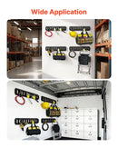 VEVOR E-Track nostiprināšanas sliežu komplekts, 4 gab., 0,6 m E-Track sliedes, 20 daļas: 2 siksnas ar sprādzi, 4 O-gredzeni, 4 D-gredzenu stiprinājumi, 2 vienas atveres turētāji, 8 gala vāciņi, piemērots garāžām, furgoniem un piekabēm