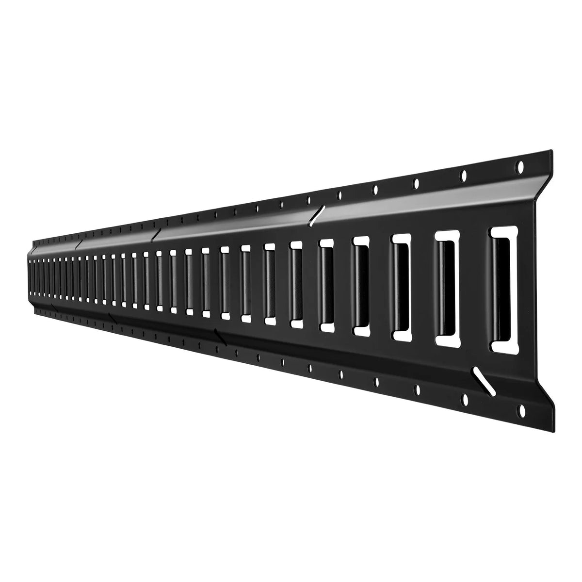 VEVOR E-Track Fastening Rail Kit, 8 pcs (1.5 m+1.2 m+0.6 m+0.3 m), 36 Parts: 2 Straps with Buckles, 8 O-Rings, 8 D-Ring Fasteners, 2 Single-Hole Holders, 16 End Caps, Suitable for Vans and Trailers