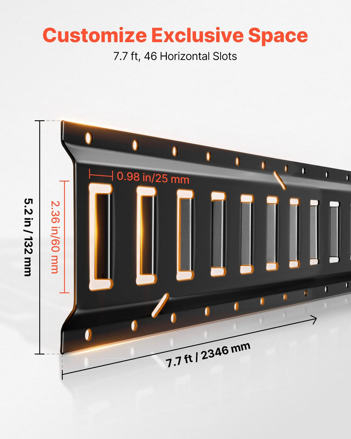 VEVOR E-Track nostiprināšanas sliežu komplekts, 4 gab., 2,3 m E-Track sliedes, 26 daļas: 2 siksnas ar sprādzi, 8 O-gredzeni, 8 D-gredzenu stiprinājumi, 8 gala vāciņi, piemērots garāžām, furgoniem, piekabēm un motocikliem.
