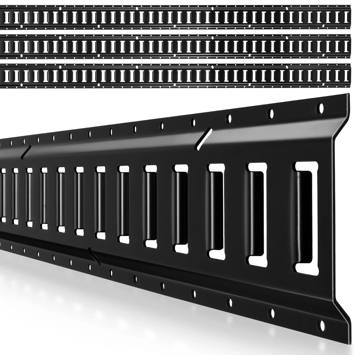 VEVOR E-Track Mounting Rails, 4 Pieces, 2.3 m Rails, Secure Cargo and Heavy Items up to 909 kg, Suitable for Garages, Vans, Motorcycle and ATV Fastening