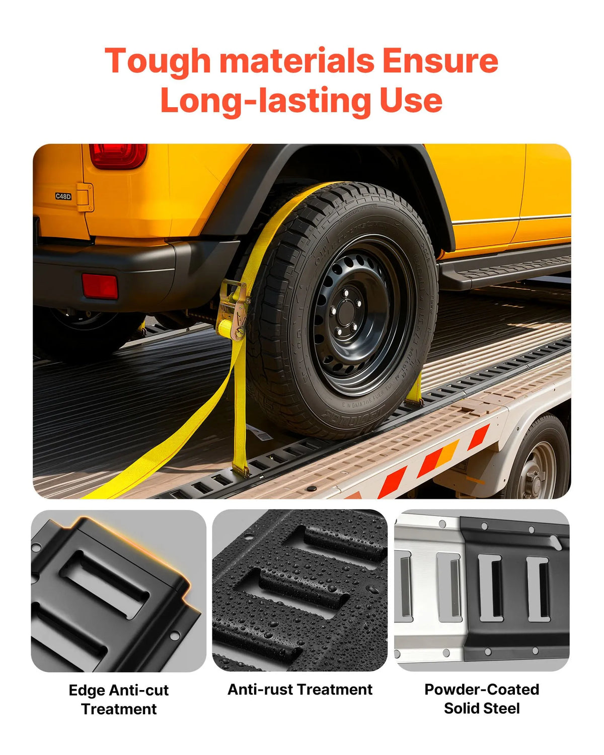 VEVOR E-Track Mounting Rails, 4 Pieces, 2.3 m Rails, Secure Cargo and Heavy Items up to 909 kg, Suitable for Garages, Vans, Motorcycle and ATV Fastening