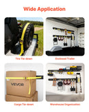 VEVOR E-Track nostiprināšanas sliedes, 4 gab., 2,3 m sliedes, nodrošina kravas un smagu priekšmetu nostiprināšanu līdz 909 kg, piemērots garāžām, furgoniem, motociklu un ATV stiprinājumiem