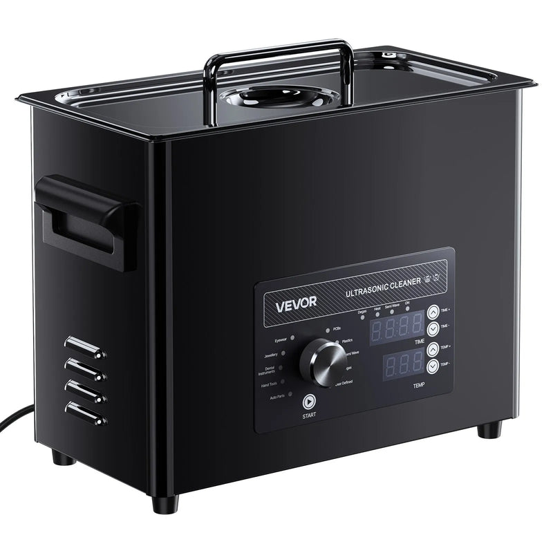 VEVOR 6 l ultraskaņas tīrītājs, profesionāla ultraskaņas tīrīšanas iekārta ar mehānisku vadību, nerūsējošā tērauda tīrīšanas ierīce ar grozu un tīrīšanas bumbiņu pulksteņiem, skuvekļiem, rotaslietām, monētām un citiem priekšmetiem