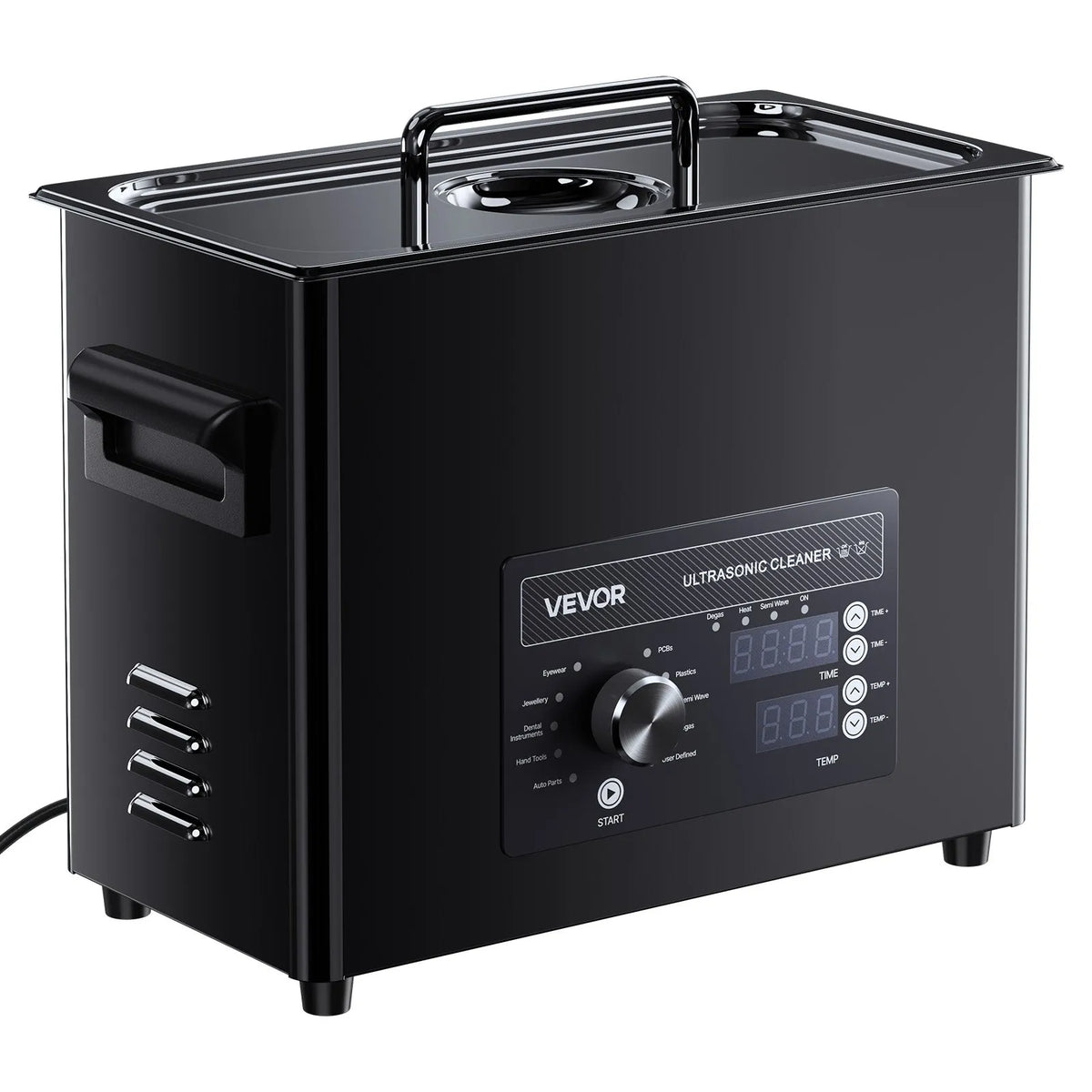 VEVOR 6 L Ultrasonic Cleaner, Professional Ultrasonic Cleaning Machine with Mechanical Control, Stainless Steel Cleaning Device with Basket and Cleaning Balls for Watches, Razors, Jewellery, Coins and Other Items