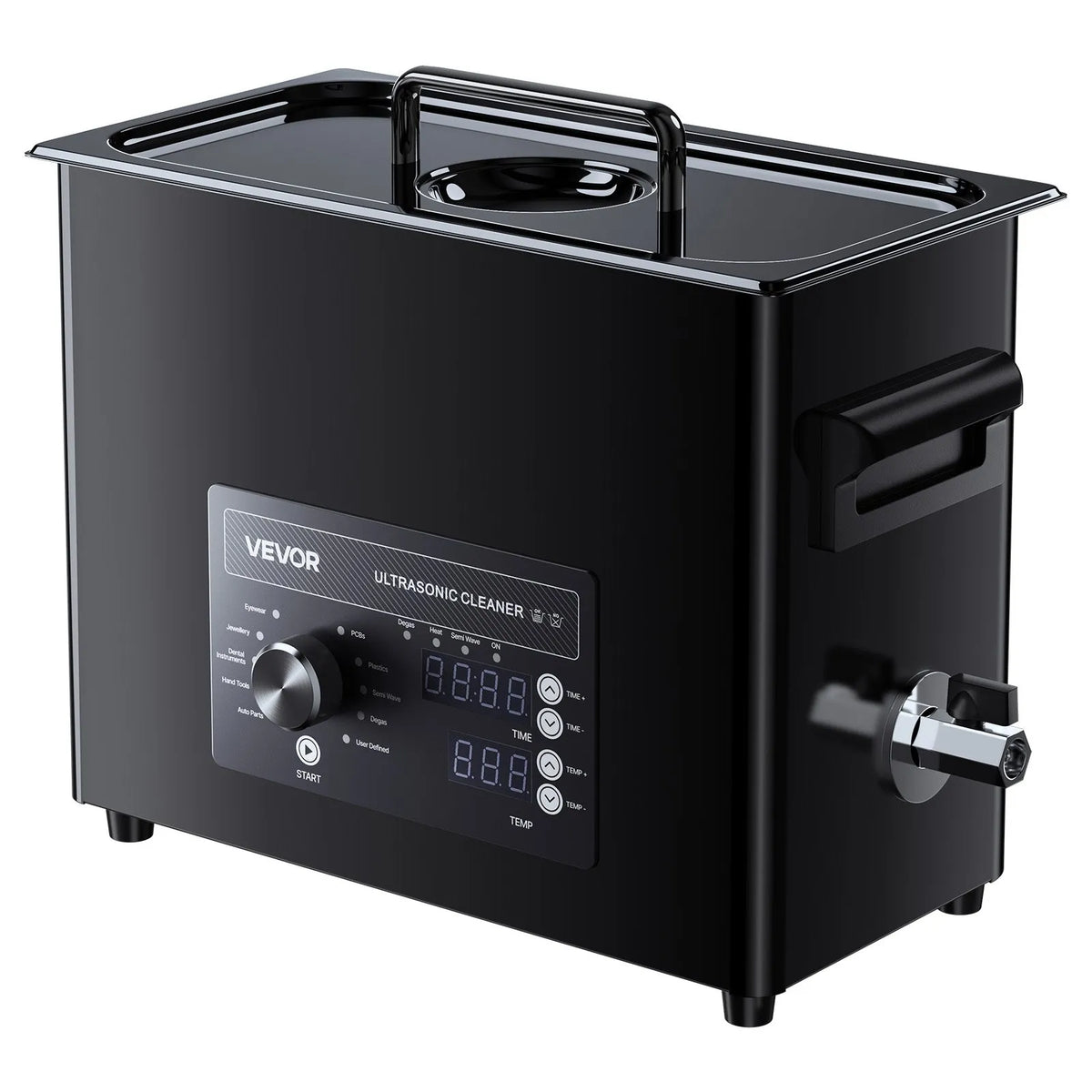 VEVOR 6 L Ultrasonic Cleaner, Professional Ultrasonic Cleaning Machine with Mechanical Control, Stainless Steel Cleaning Device with Basket and Cleaning Balls for Watches, Razors, Jewellery, Coins and Other Items