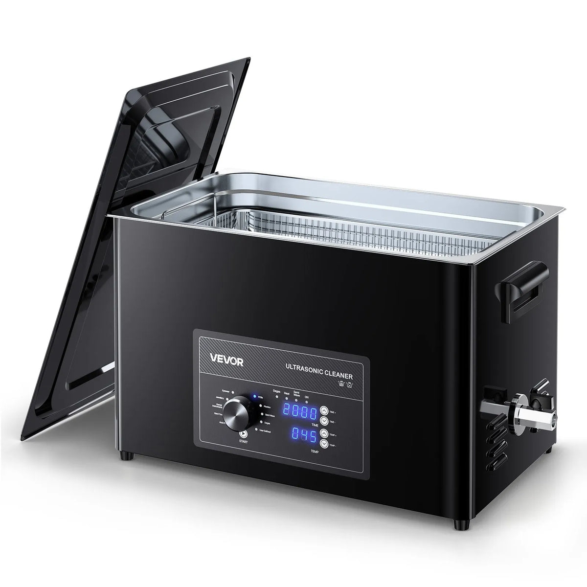 VEVOR 30 L Ultrasonic Cleaner with Timer Control, Professional Stainless Steel Cleaning Machine with Basket and Cleaning Balls for Watches, Jewellery, Coins and Other Items