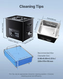 VEVOR 10 l ultraskaņas tīrītājs, profesionāla ultraskaņas tīrīšanas iekārta ar mehānisku vadību, nerūsējošā tērauda tīrīšanas ierīce ar grozu un tīrīšanas bumbiņu pulksteņiem, skuvekļiem, rotaslietām, monētām un citiem priekšmetiem