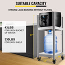 VEVOR rīsu sildītāja statīvs, 35,5 x 35,5 cm, nerūsējošais tērauds, ar diviem apakšplauktiem un riteņiem