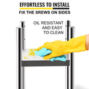 VEVOR rīsu sildītāja statīvs, 35,5 x 35,5 cm, nerūsējošais tērauds, ar diviem apakšplauktiem un riteņiem