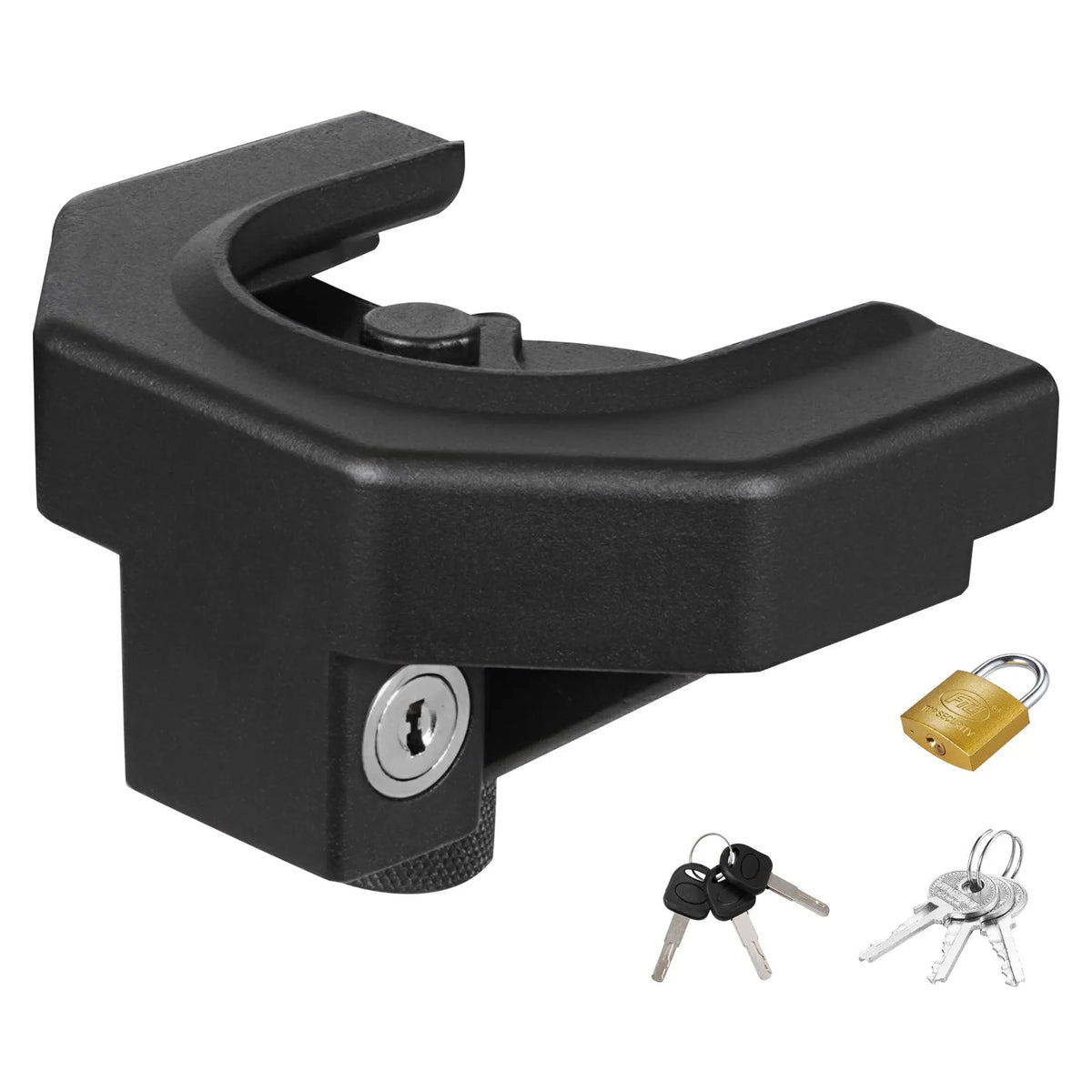 VEVOR Trailer Coupling Lock Set, Compatible with 58.7 mm Couplings, Durable Anti-Theft Trailer Ball Coupling Lock with 3 Keys and Padlock, Resistant to Breaking and Impact, Suitable for Caravans, Boats and Trailers