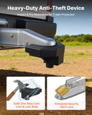 VEVOR piekabes sakabes slēdzenes komplekts, saderīgs ar 58,7 mm sakabēm, izturīga pretaizdzīšanas piekabes lodveida sakabes slēdzene ar 3 atslēgām un piekaramo slēdzeni, izturīga pret uzlaušanu un triecieniem, piemērota kemperiem, laivām un piekabēm