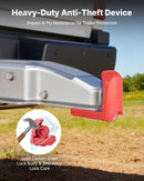 VEVOR piekabes sakabes slēdzene, piemērota 46 mm, 50,8 mm un 58,7 mm sakabēm, pastiprināta pretzagļu piekabes lodveida slēdzene ar 3 atslēgām, izturīga pret uzlaušanu un triecieniem, piemērota kemperiem, laivām un piekabēm, sarkana