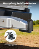 VEVOR piekabes sakabes slēdzene, piemērota 46 mm, 50,8 mm un 58,7 mm sakabēm, pastiprināta pretzagļu lodveida sakabes slēdzene ar 3 atslēgām, izturīga pret uzlaušanu un triecieniem, piemērota kemperiem, laivām un piekabēm, melna